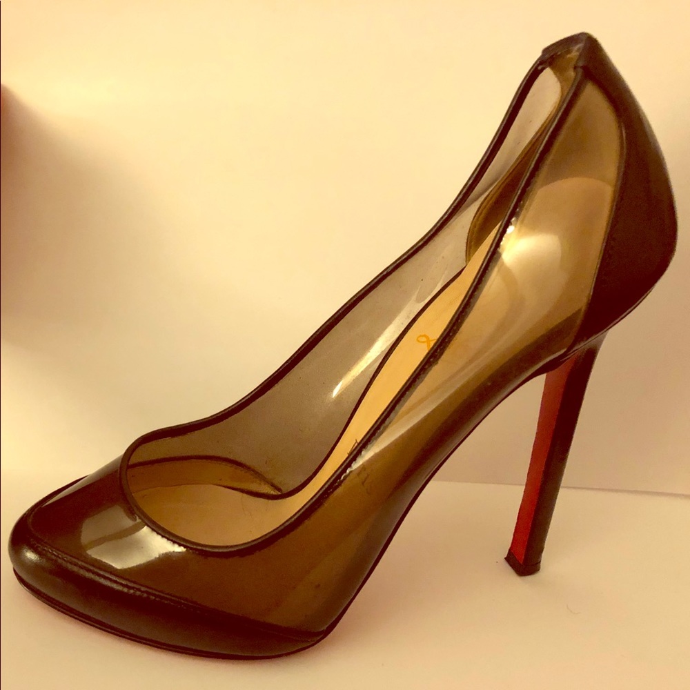 Christian Louboutin Black and Vinyl Pumps
